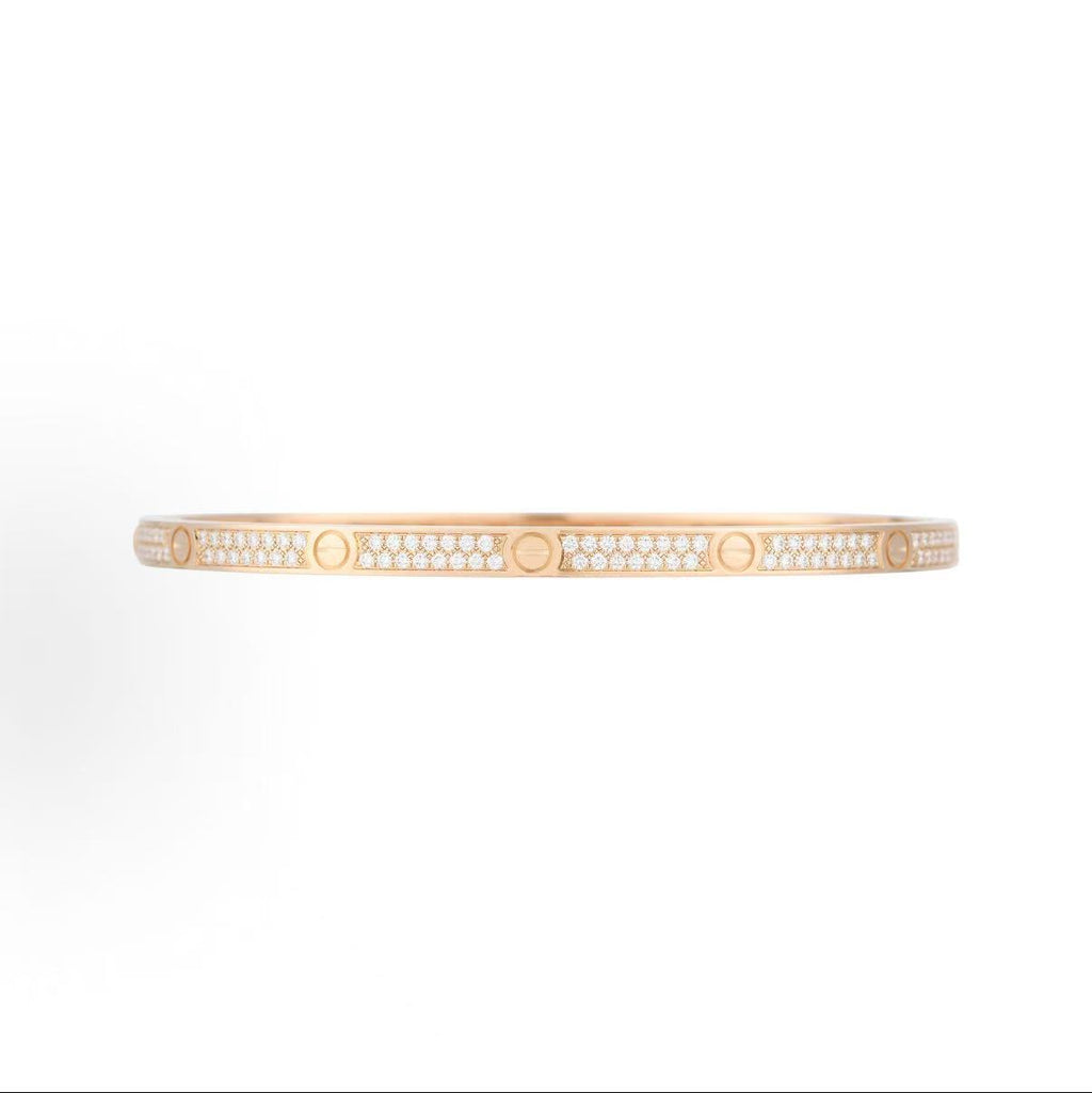 LOVE 18K Gold Slim Double-Row Diamond Bracelet