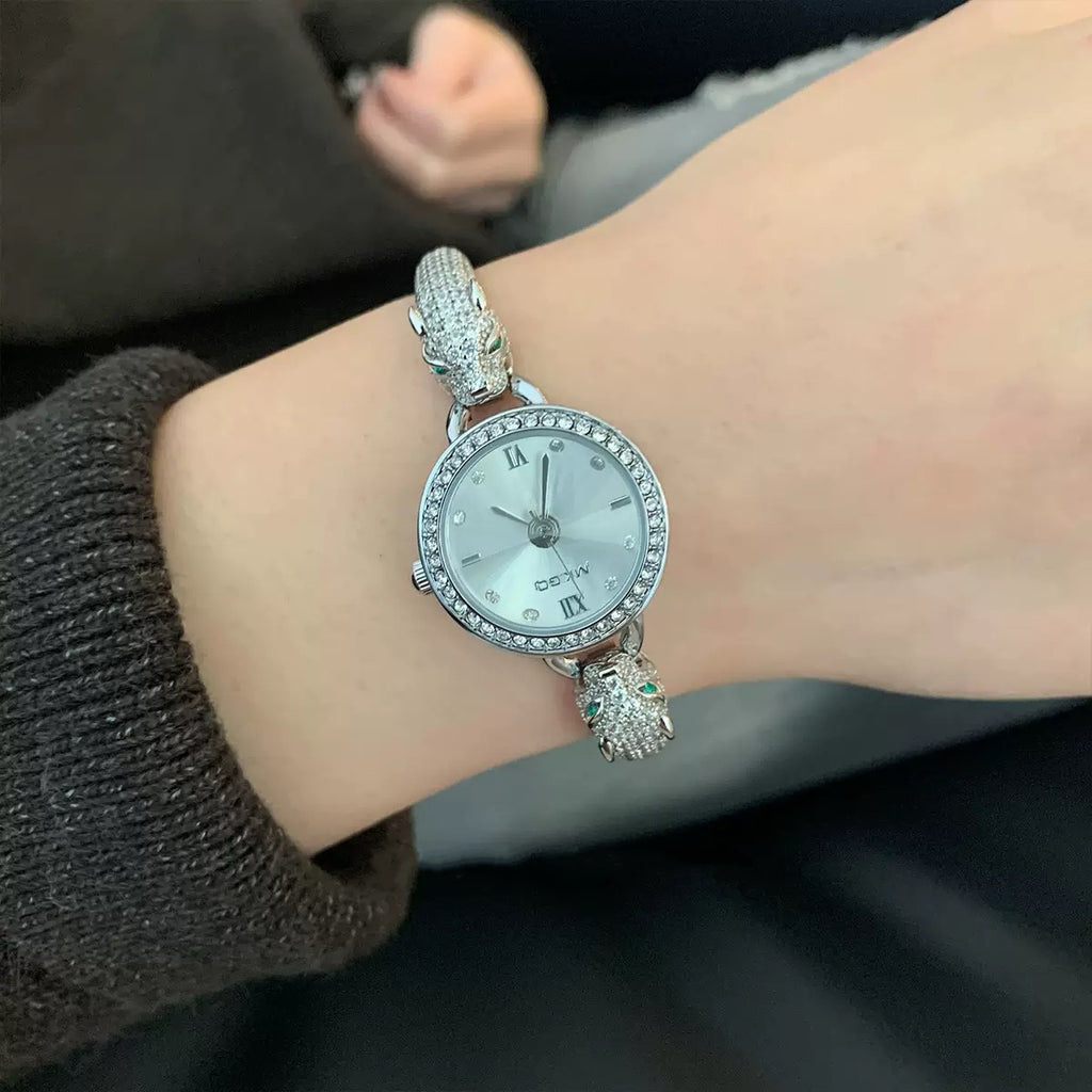 Diamond-Embellished Leopard Watch