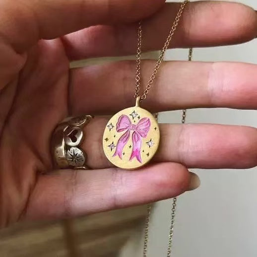 Painted Bow Necklace