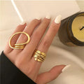 Irregular Line Ring(Two-Piece Set)