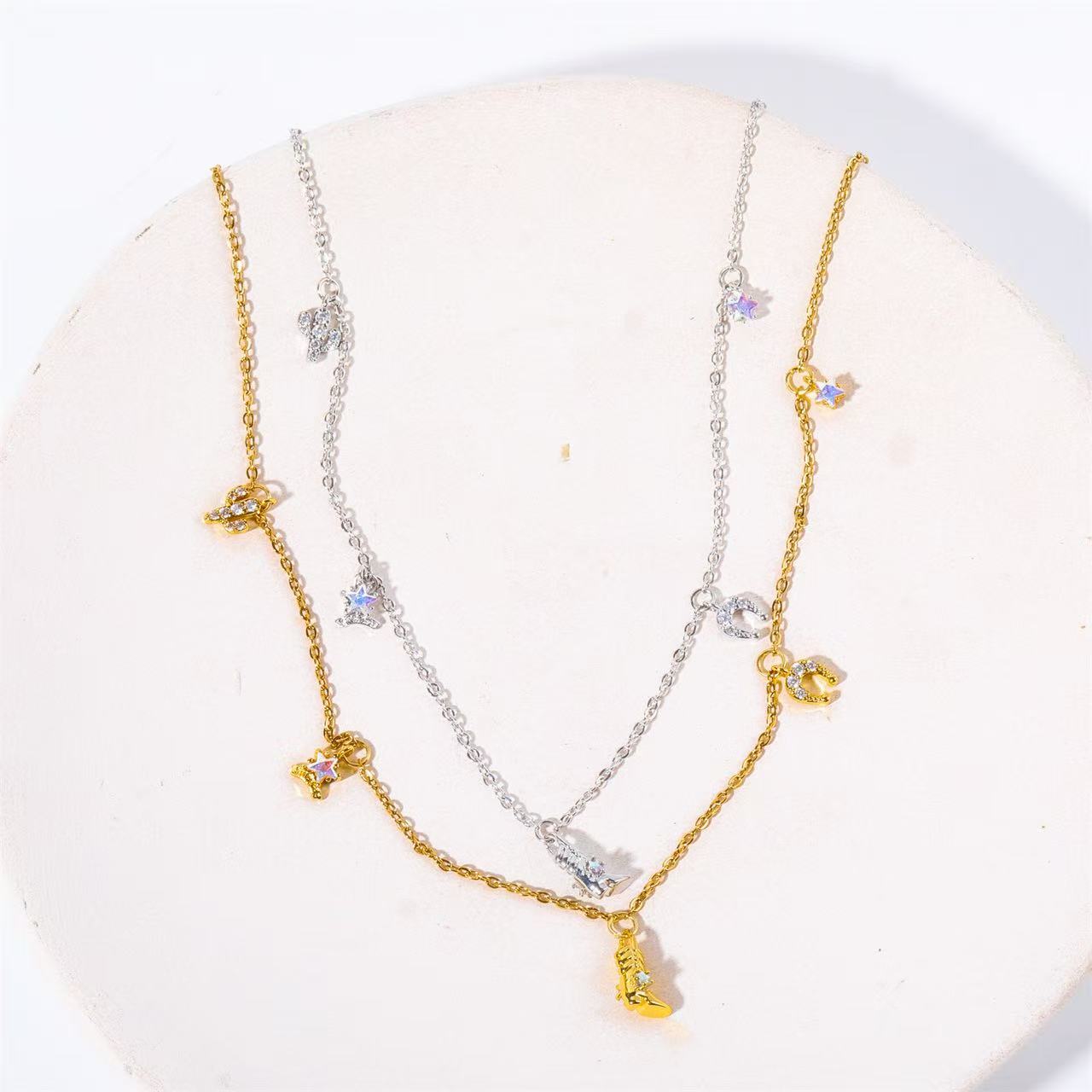 Western Cowboy Pendant Necklace