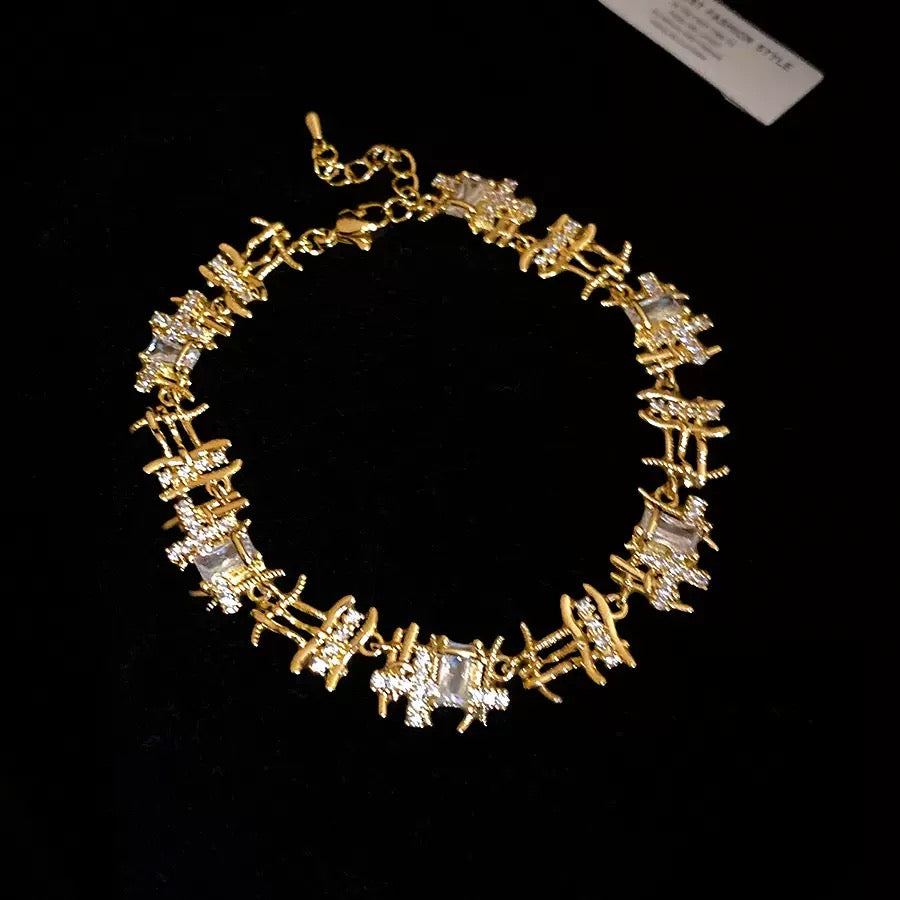 Vintage Woven Gemstone Bracelet