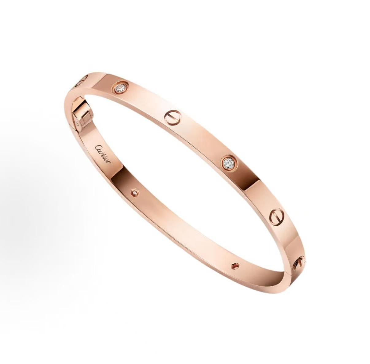 LOVE 18K Gold Four-Diamond Bracelet(4.8mm)