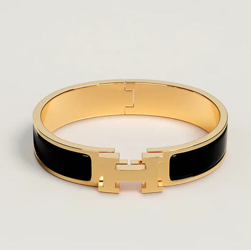 Enamel titanium-steel H bracelet