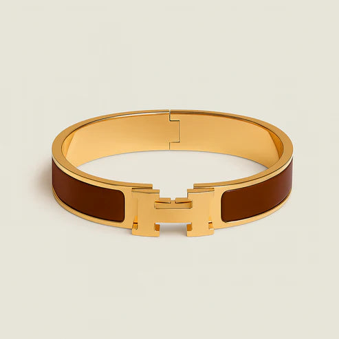 Enamel titanium-steel H bracelet