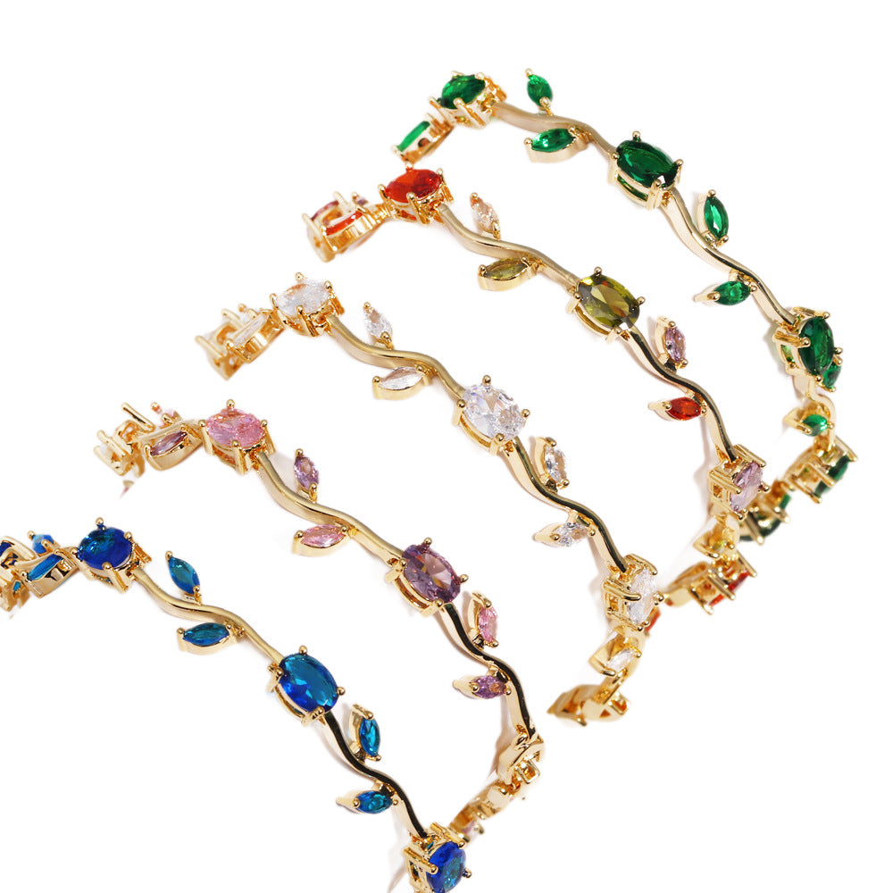 Colorful Gemstone Vine Bracelet