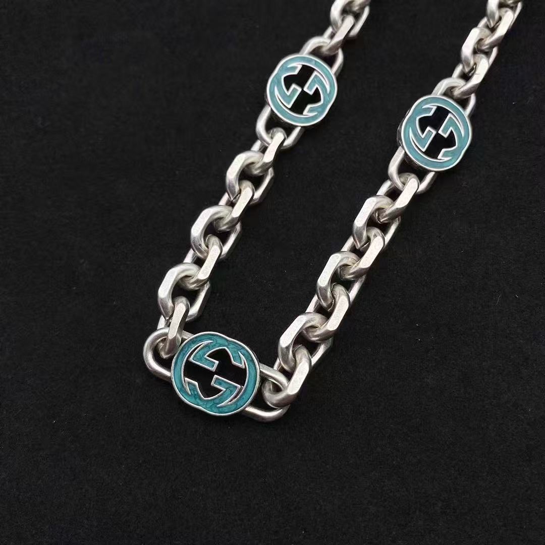 GG925 Silver Enamel Bracelet,Necklace