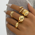 Irregular Line Ring(Five-Piece Set)