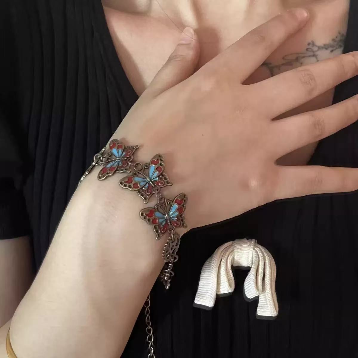 Steampunk Butterfly Necklace and Bracelet