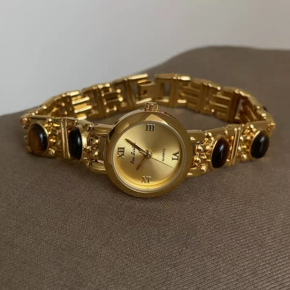 Tiger Eye Stone Vintage Watch