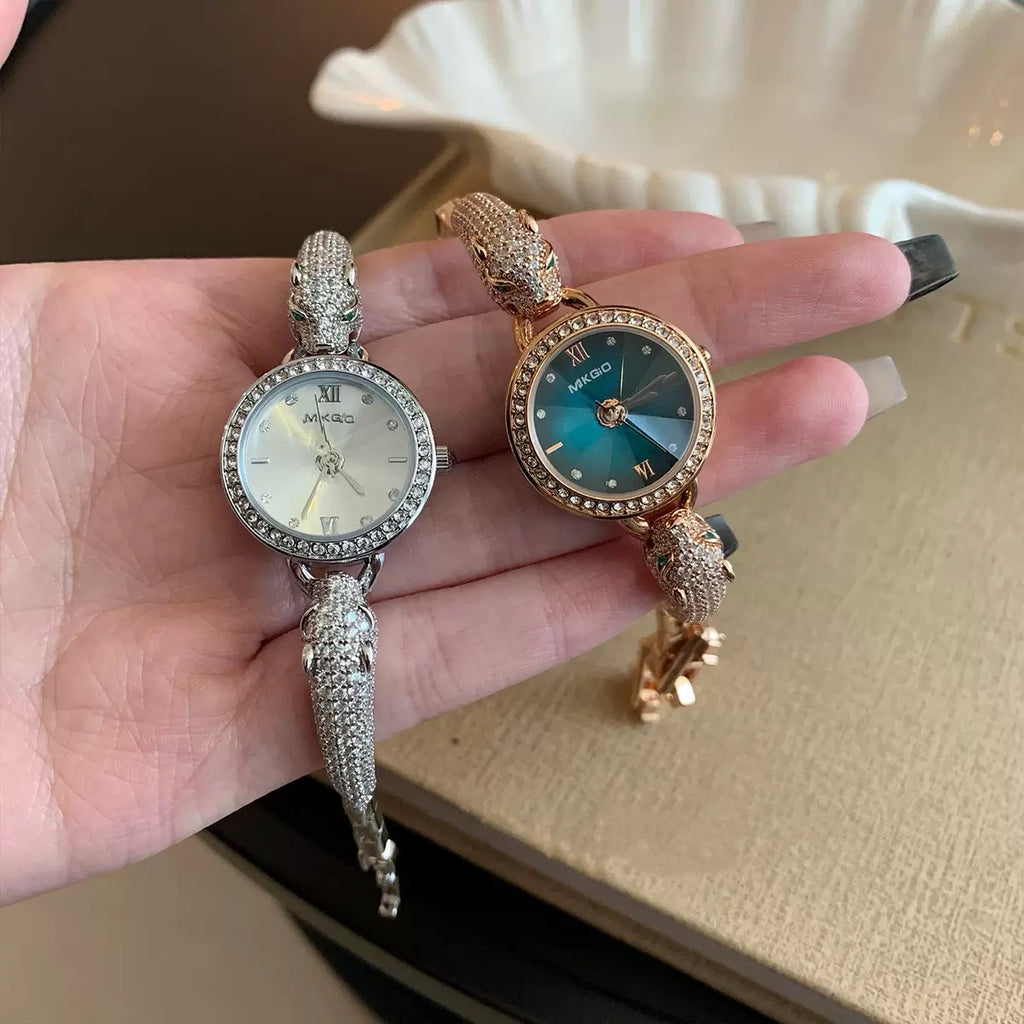 Diamond-Embellished Leopard Watch